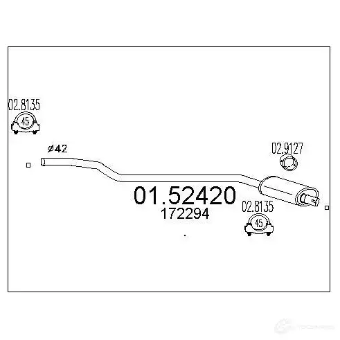 Резонатор MTS 0152420 UF XW4 8033464018887 1696785 изображение 0