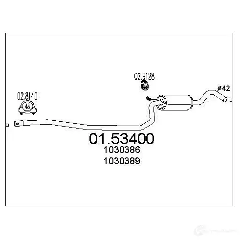 Резонатор MTS 0153400 8033464019860 1696880 HOG XU