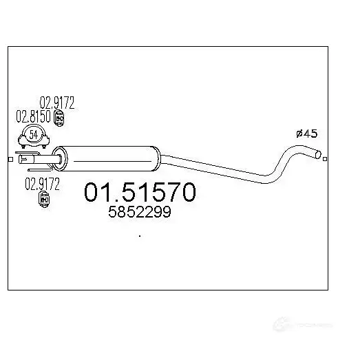 Резонатор MTS 1696706 8UJ8Q Z 0151570 8033464018054 изображение 0