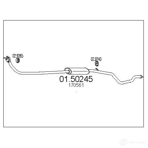 Резонатор MTS 1696198 8033464386238 ZGW 0KX0 0150245