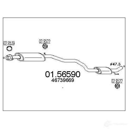 Резонатор MTS 1697180 2HXWR P 0156590 8033464023034