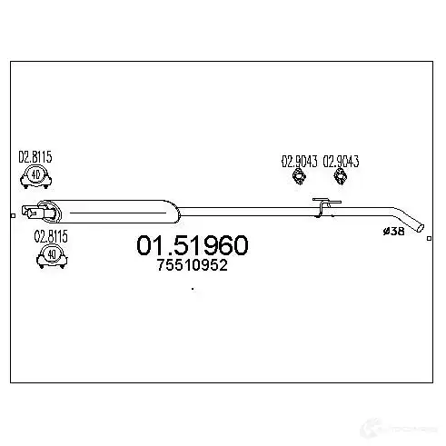 Резонатор MTS 1696743 0151960 CPN PGO 8033464018436 изображение 0