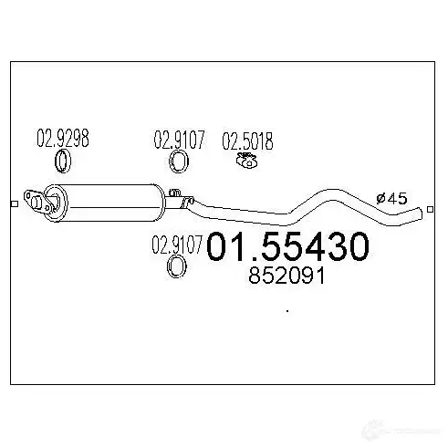 Резонатор MTS 8033464021887 1697074 0155430 K 74K2K изображение 0