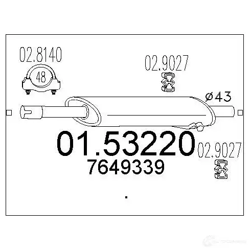 Резонатор MTS 8033464019686 3 PCZ3O 0153220 1696862 изображение 0