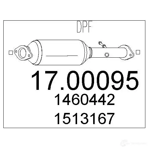 Сажевый фильтр MTS 1702729 8033464967741 1700095 XS AIGAX изображение 0