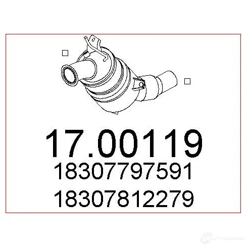 Сажевый фильтр MTS 8033464883195 1702753 3 Y3MXGP 1700119