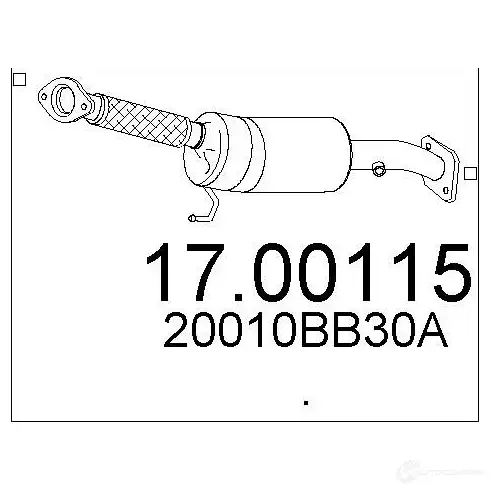 Сажевый фильтр MTS 1700115 8033464216061 R KQ56M 1702749 изображение 0