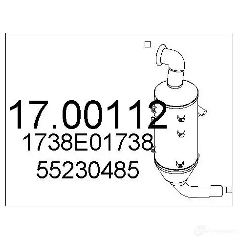 Сажевый фильтр MTS 1702746 GEJKR ZD 8033464394417 1700112