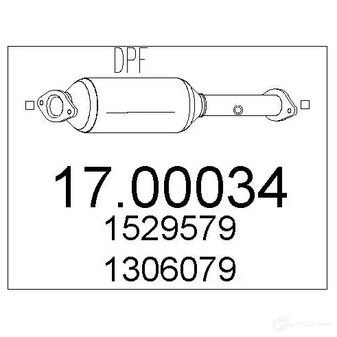Сажевый фильтр MTS 1702687 1700034 8033464448967 CWAES 8