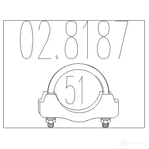 Хомут глушителя MTS 8033464846305 028187 AW0EK N 1700472