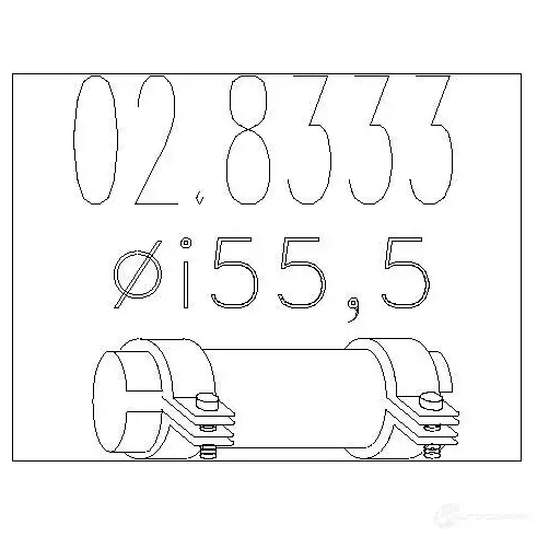 Хомут глушителя MTS JN0V3 9V 028333 8033464048334 1700503