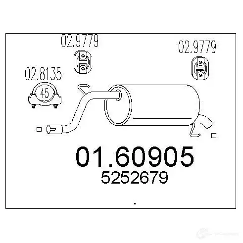 Задний глушитель MTS 0160905 L RR8X 8033464898335 1698348 изображение 0