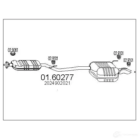 Задний глушитель MTS 6E07QW H 8033464029036 1697754 0160277