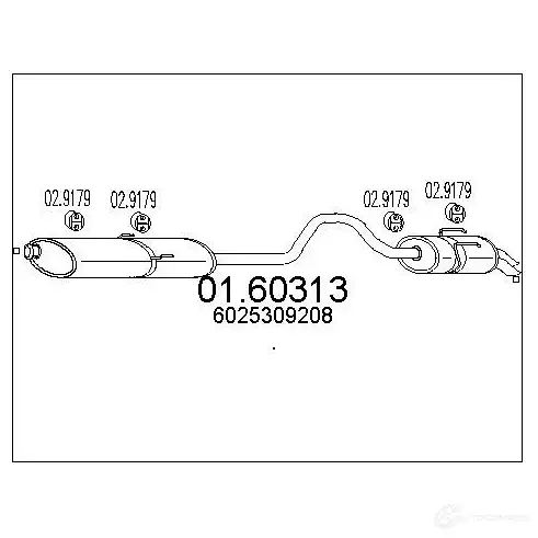 Задний глушитель MTS P9WDSZ J 1697789 8033464029395 0160313 изображение 0