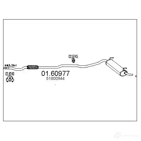 Задний глушитель MTS W Z0V5DZ 0160977 8033464913687 1698415