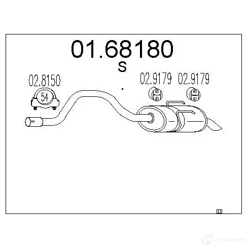 Задний глушитель MTS 4 2NNN 8033464037079 0168180 1699316 изображение 0