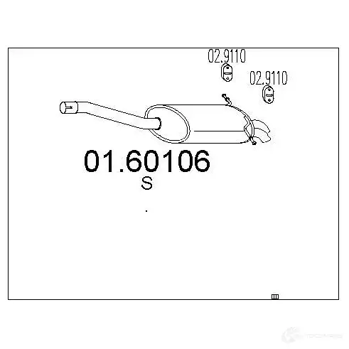 Задний глушитель MTS I ZRR1 8033464027353 0160106 1697599 изображение 0