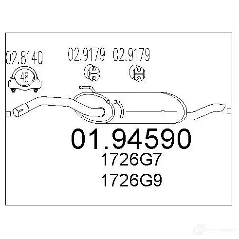 Задний глушитель MTS O4M OQ 0194590 8033464043834 1700058
