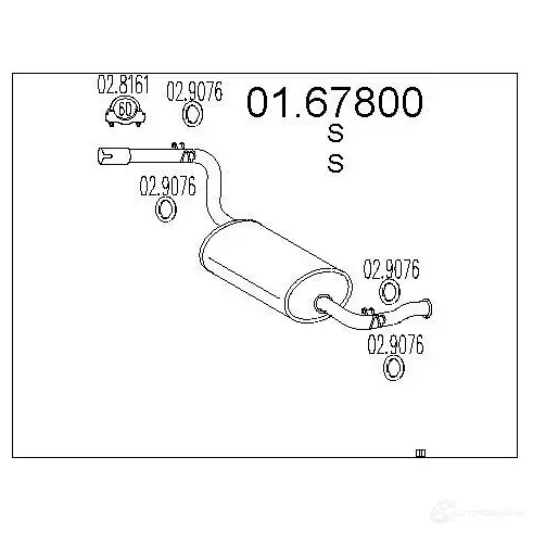 Задний глушитель MTS 1699285 LSS EB 0167800 8033464036720 изображение 0