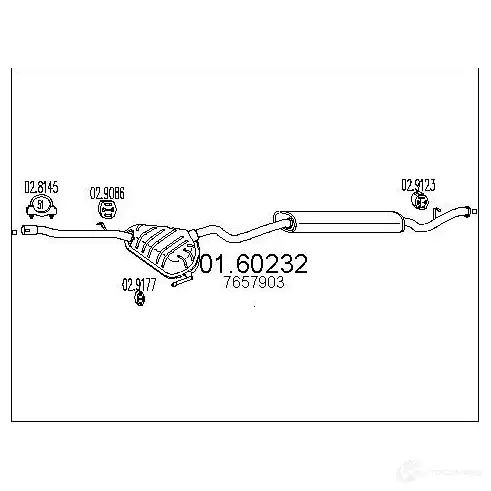 Задний глушитель MTS 1697712 8033464028596 0160232 B Y4CB3
