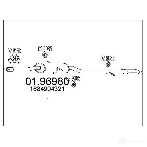 Задний глушитель MTS 8033464045739 0196980 1700237 RGC07Q 4 изображение 0