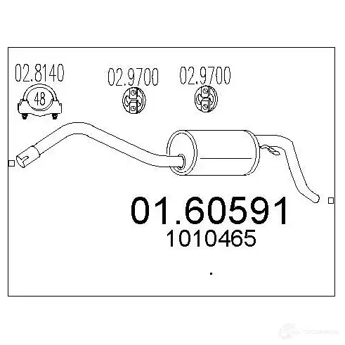 Задний глушитель MTS 8033464448752 1698052 0160591 W VRVB изображение 0