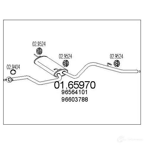 Задний глушитель MTS 1699127 XG6QQ D 0165970 8033464034948 изображение 0