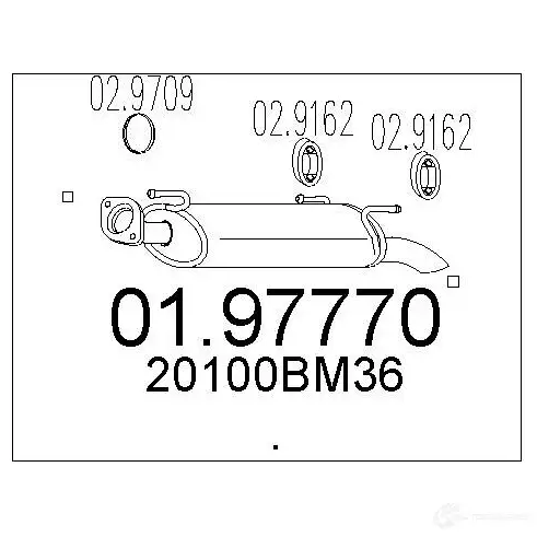 Задний глушитель MTS 1700309 P8DSO R2 8033464046484 0197770 изображение 0