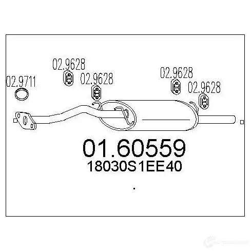 Задний глушитель MTS D2B AR 1698021 8033464447069 0160559 изображение 0