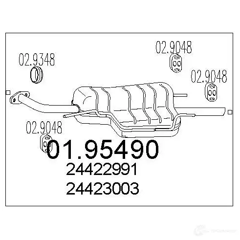 Задний глушитель MTS 0195490 WKF8M IQ 1700113 8033464044404 изображение 5