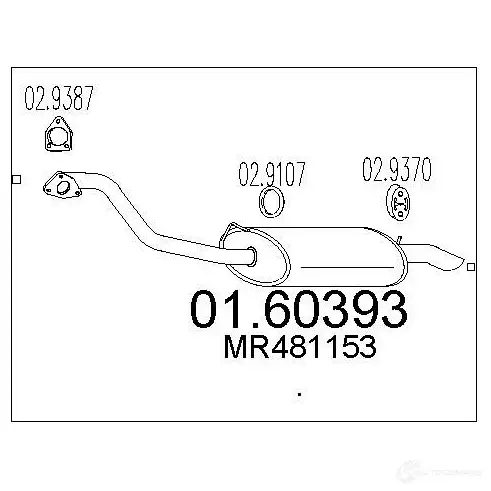 Задний глушитель MTS 1697862 UY M1I 8033464308469 0160393 изображение 0