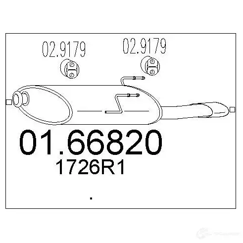 Задний глушитель MTS 1699202 0166820 JSESP Y 8033464035778 изображение 0