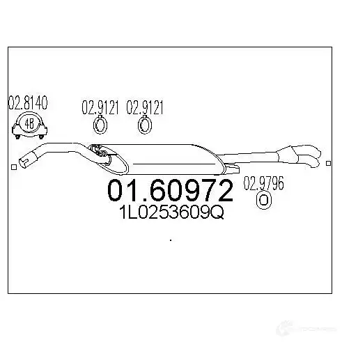 Задний глушитель MTS 8033464912918 0160972 XGA5T F0 1698410