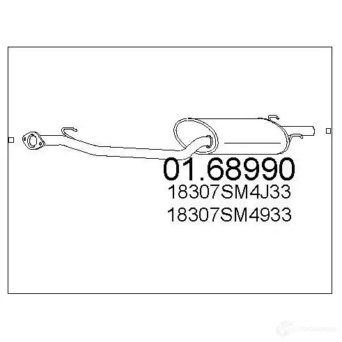 Задний глушитель MTS 1699390 8033464037871 VWSR 0I7 0168990 изображение 0