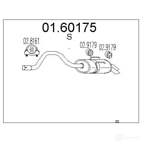 Задний глушитель MTS 8033464028039 D7B3F 4 0160175 1697660 изображение 0