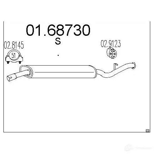 Задний глушитель MTS 8033464037628 0168730 7L4 ZBQ8 1699365 изображение 0