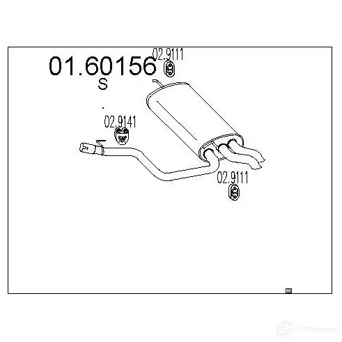 Задний глушитель MTS UQTR XY 0160156 1697643 8033464027858 изображение 0