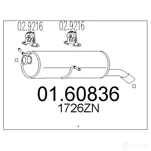 Задний глушитель MTS 8033464458812 5 1YR8 1698282 0160836 изображение 0