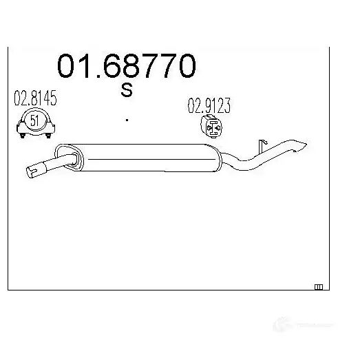 Задний глушитель MTS 8033464037666 G ZDGL66 1699369 0168770 изображение 0