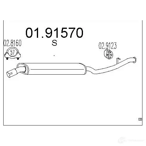 Задний глушитель MTS VRT GEJ 1699899 0191570 8033464042080 изображение 0