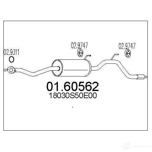 Задний глушитель MTS SN3 NIO 1698024 8033464447137 0160562 изображение 0