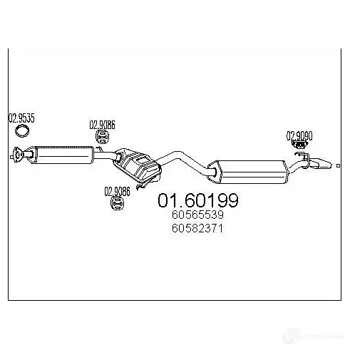 Задний глушитель MTS 8033464028268 63 QP9S 0160199 1697681 изображение 0