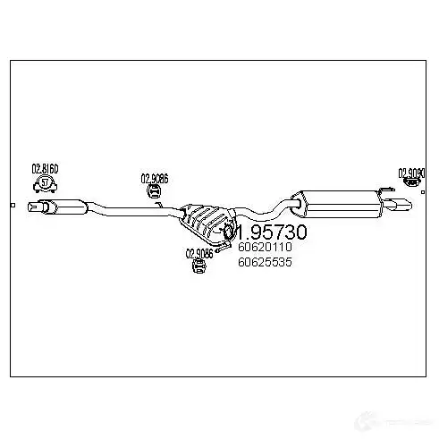 Задний глушитель MTS 1700132 OOIRR I 0195730 8033464044619 изображение 0