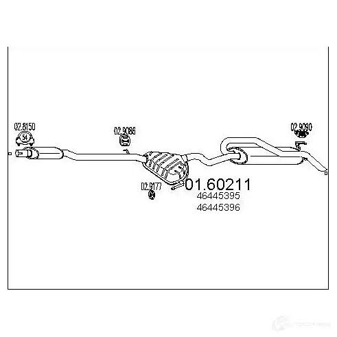 Задний глушитель MTS OS7SU6 Q 8033464028381 1697692 0160211 изображение 0