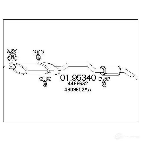 Задний глушитель MTS 2 Z9083 8033464044275 0195340 1700101