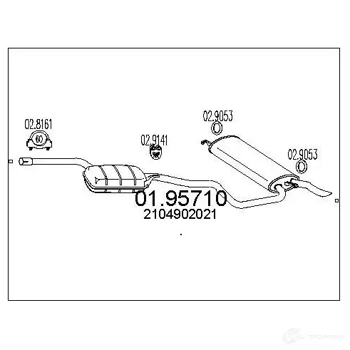 Задний глушитель MTS D ERZP 8033464044596 0195710 1700130
