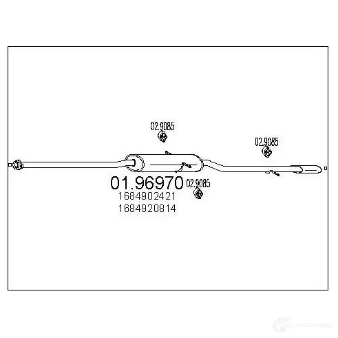 Задний глушитель MTS 0196970 1700236 8033464045722 2B7R4 GQ изображение 0
