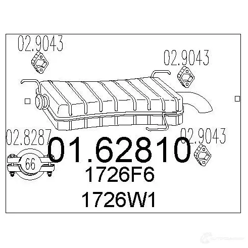 Задний глушитель MTS 8033464031923 0162810 1698862 BQVR N0 изображение 0