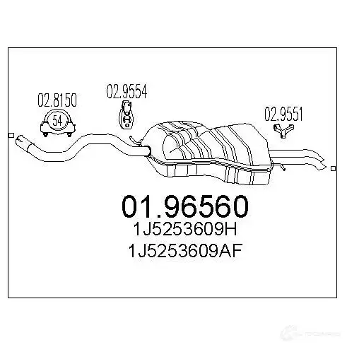 Задний глушитель MTS 1700199 8033464045357 US CEI 0196560