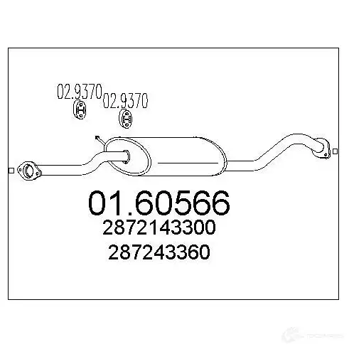 Задний глушитель MTS 8033464447595 7LG2R YH 0160566 1698028